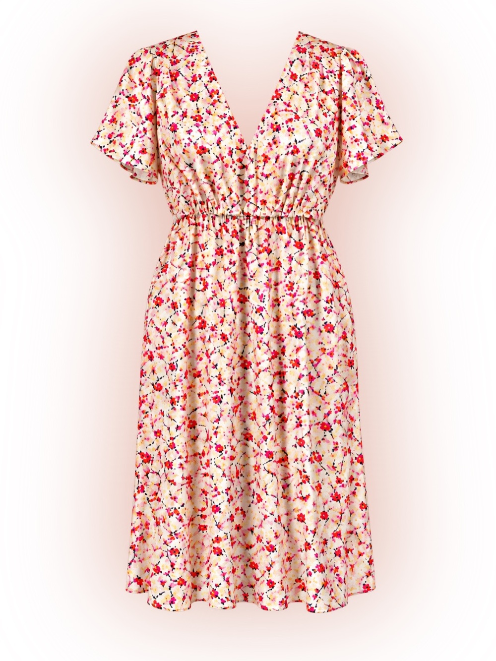 J.Crew Floral Midi Dress Women’s Size 12 NWT Built-In Slip Side Slit
